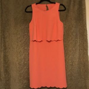 Scalloped Crop Illusion Dress